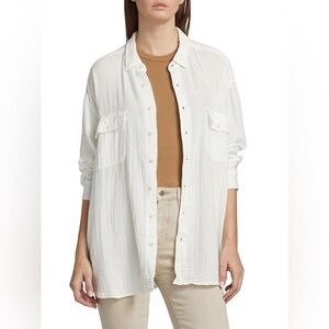 184- NSF NWT Oversized Boyfriend Shirt Off-White Size P